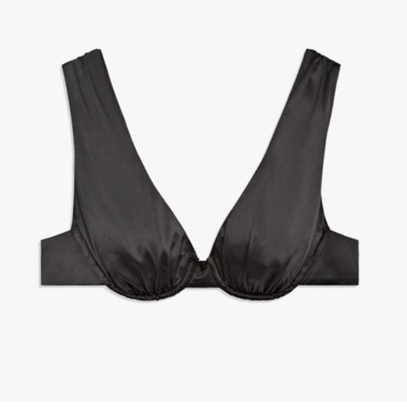 Danielle Bernstein by WeWoreWhat Black Silky Bra Top - Picture 2 of 7